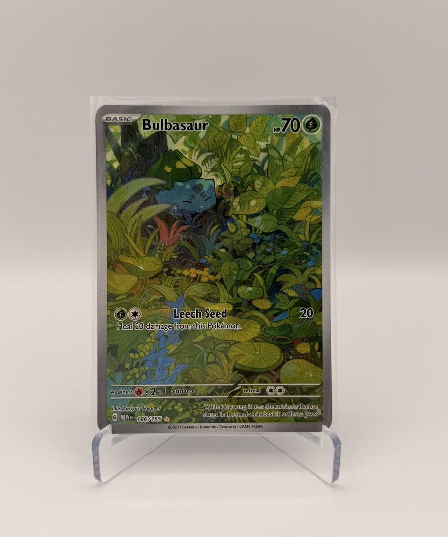 Bulbasaur — Scarlet & Violet 151 #166/165 Illustration Rare (Raw, Near Mint)