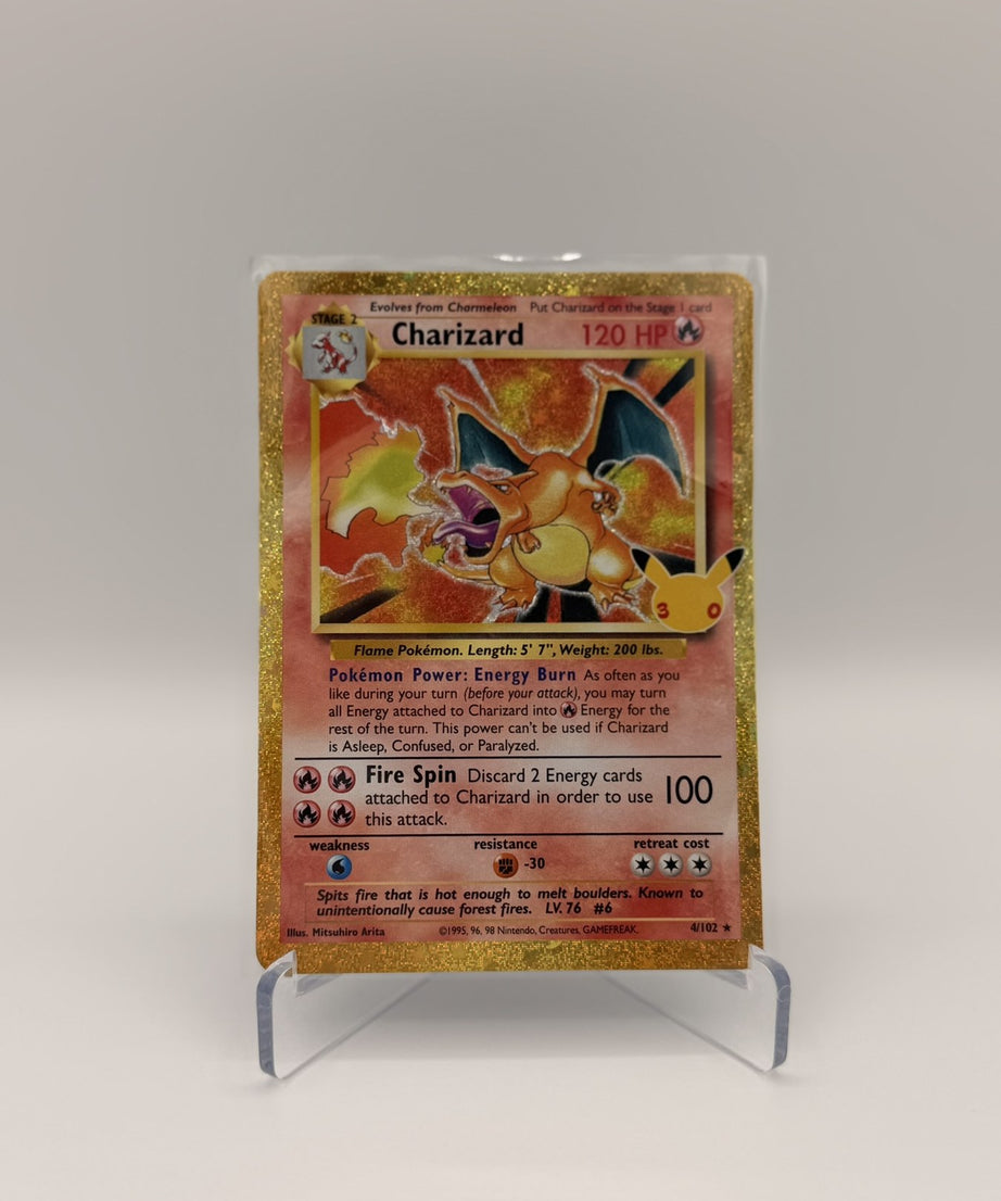 Charizard — 30th Celebration Classic Base Set Reprint #4/102 (Raw, Near Mint)