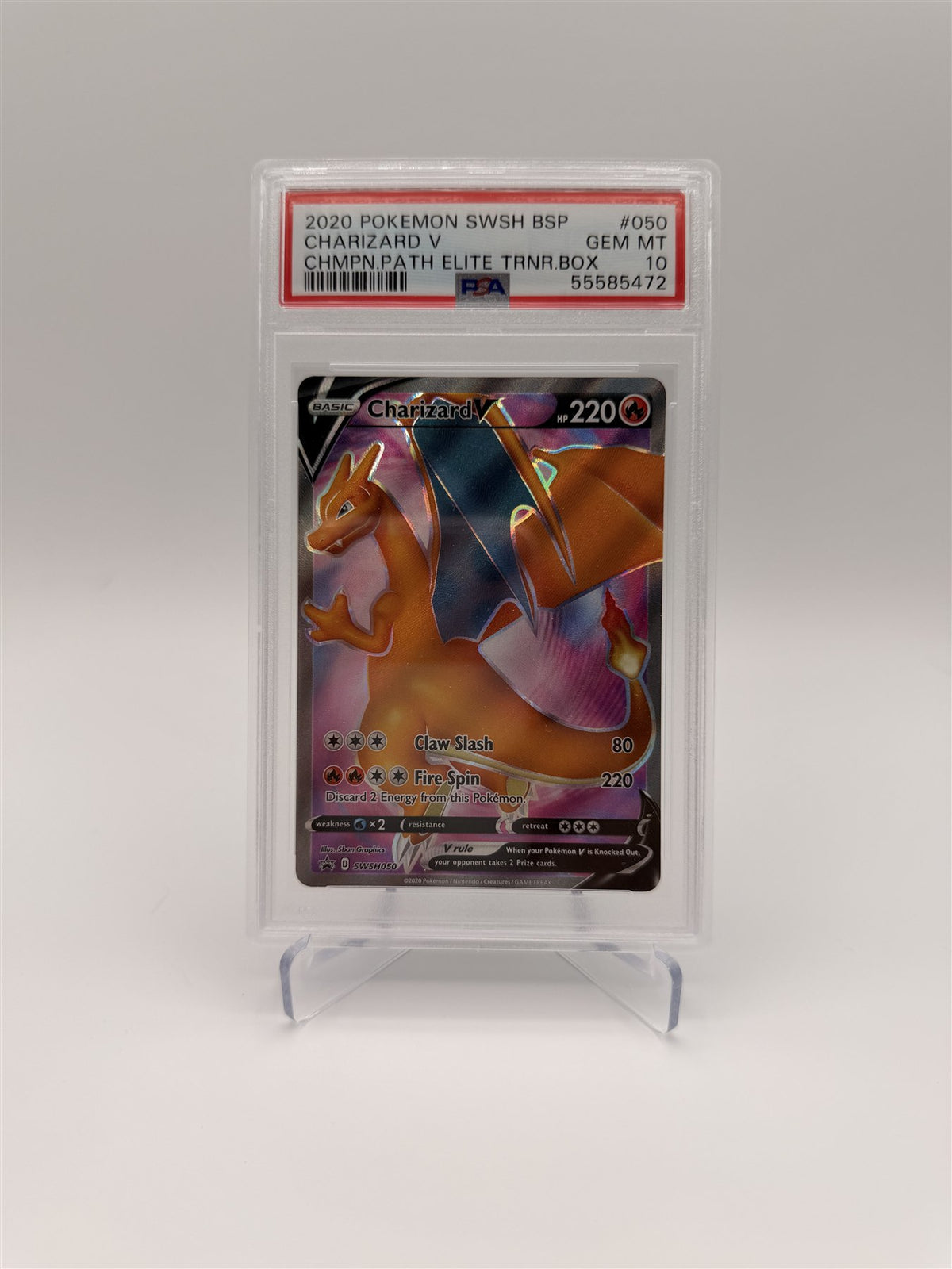 PSA 10 Charizard V — 2020 Champion's Path Elite Trainer Box Promo #050
