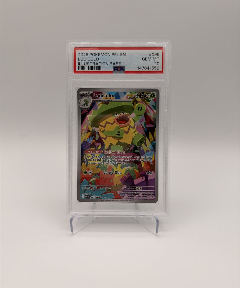 PSA 10 Ludicolo Illustration Rare — 2025 Phantasmal Flames #095/094
