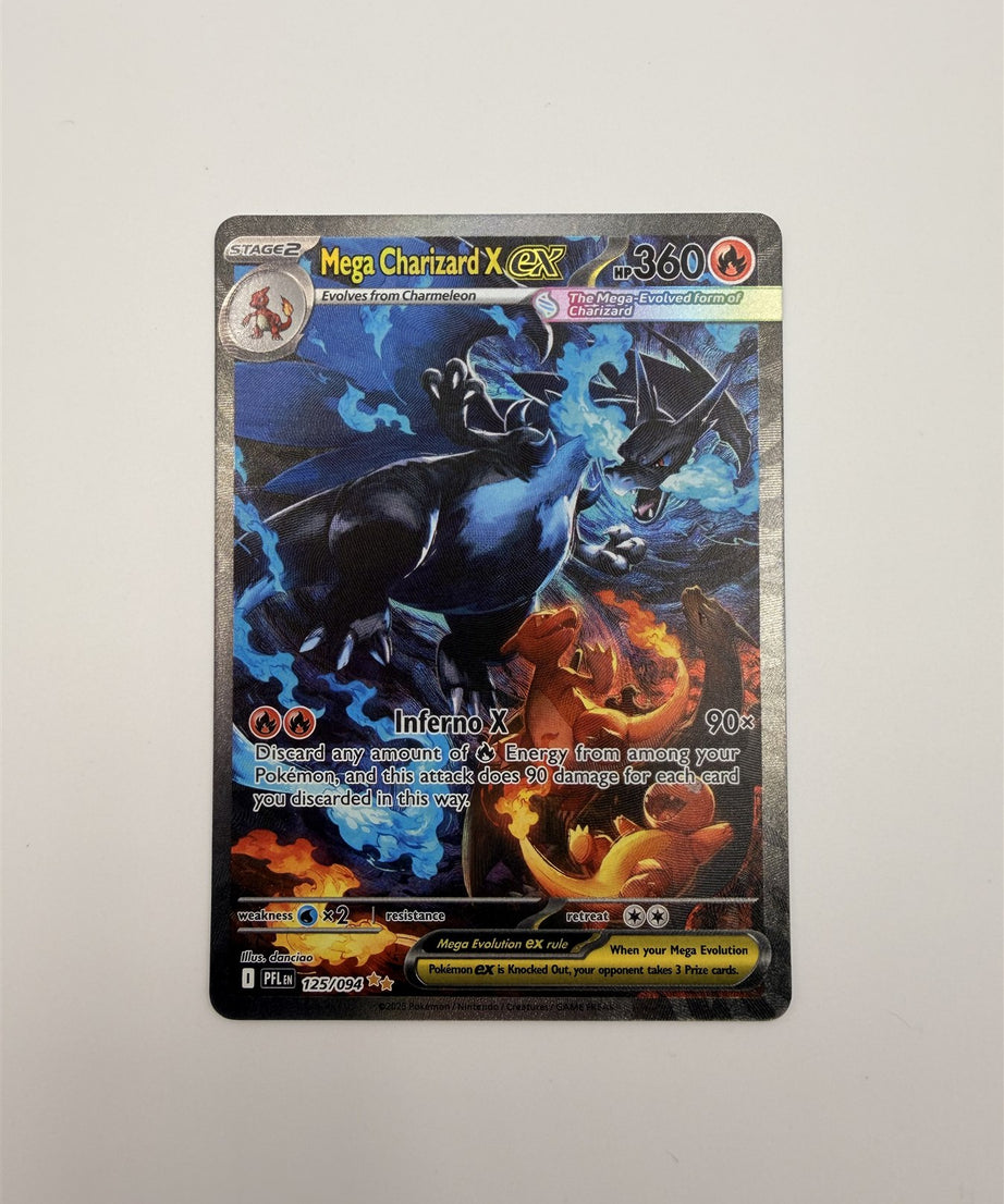 Mega Charizard X ex — 2025 Phantasmal Flames #125/094 Special Illustration Rare (Raw, Near Mint)