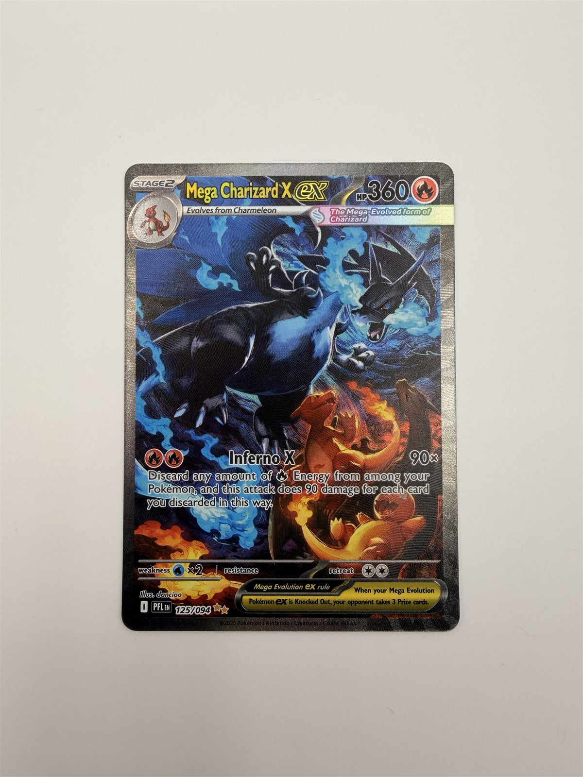 Mega Charizard X ex — 2025 Phantasmal Flames #125/094 Special Illustration Rare (Raw, Near Mint)