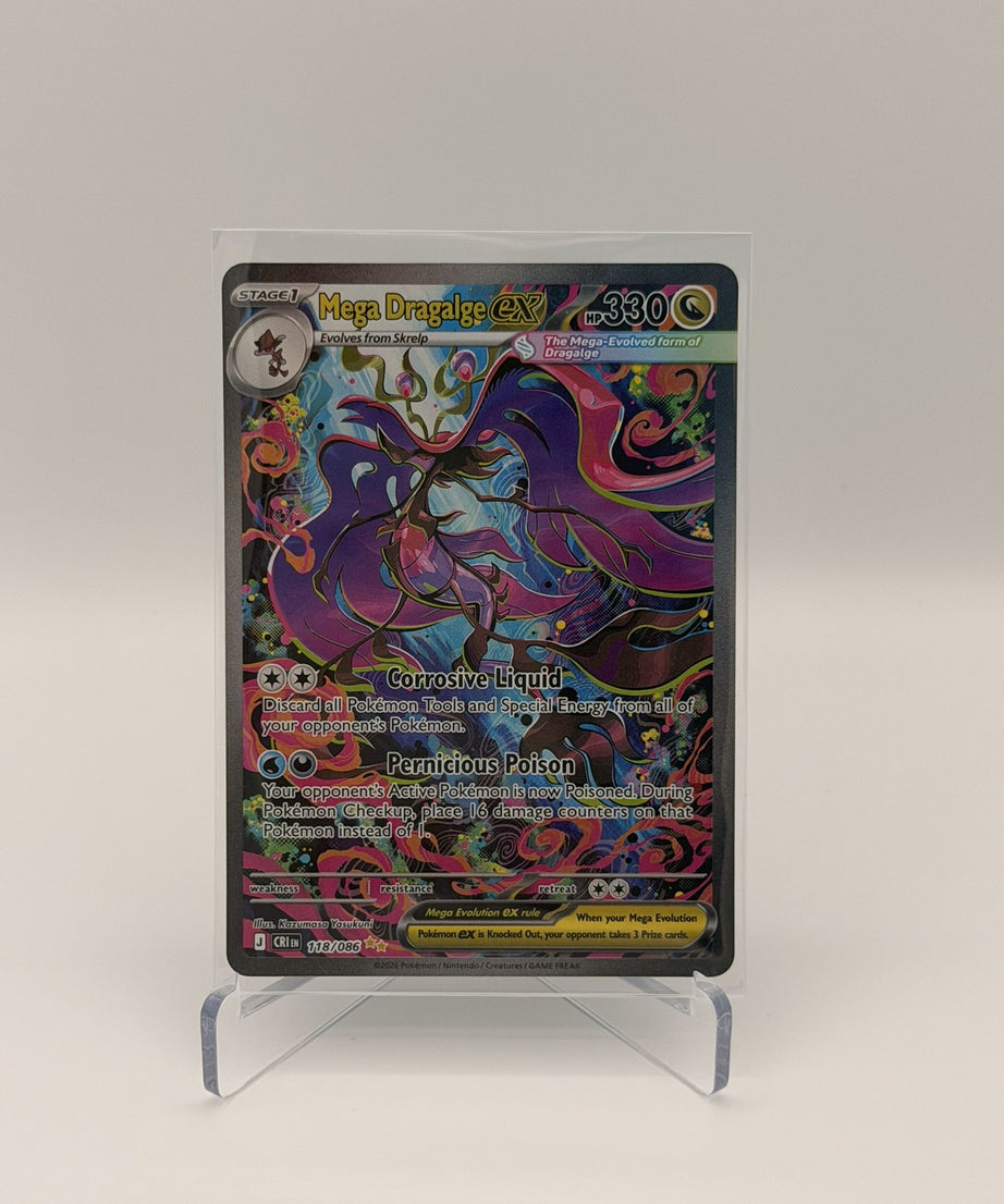 Mega Dragalge ex — Chaos Rising #118/086 Special Illustration Rare (Raw, Near Mint)