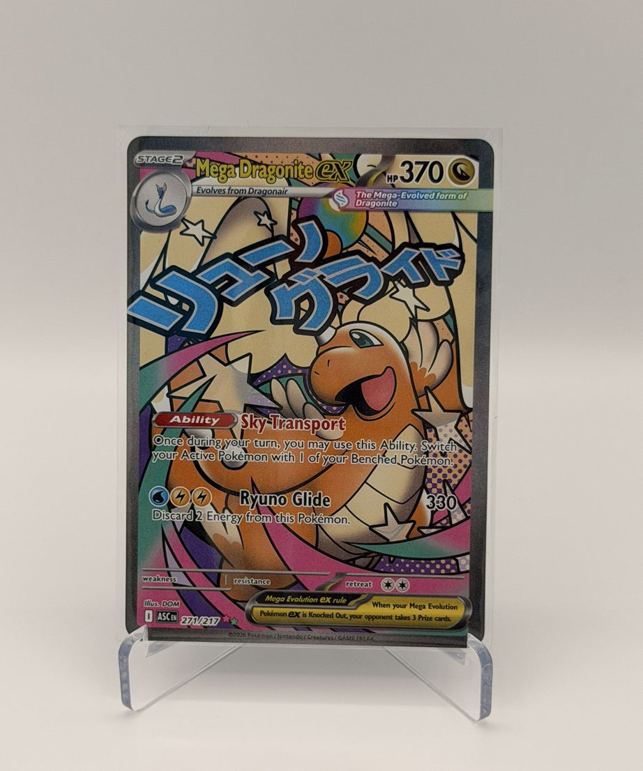 Mega Dragonite ex — Ascended Heroes #271/217 Secret Rare (Raw, Near Mint)