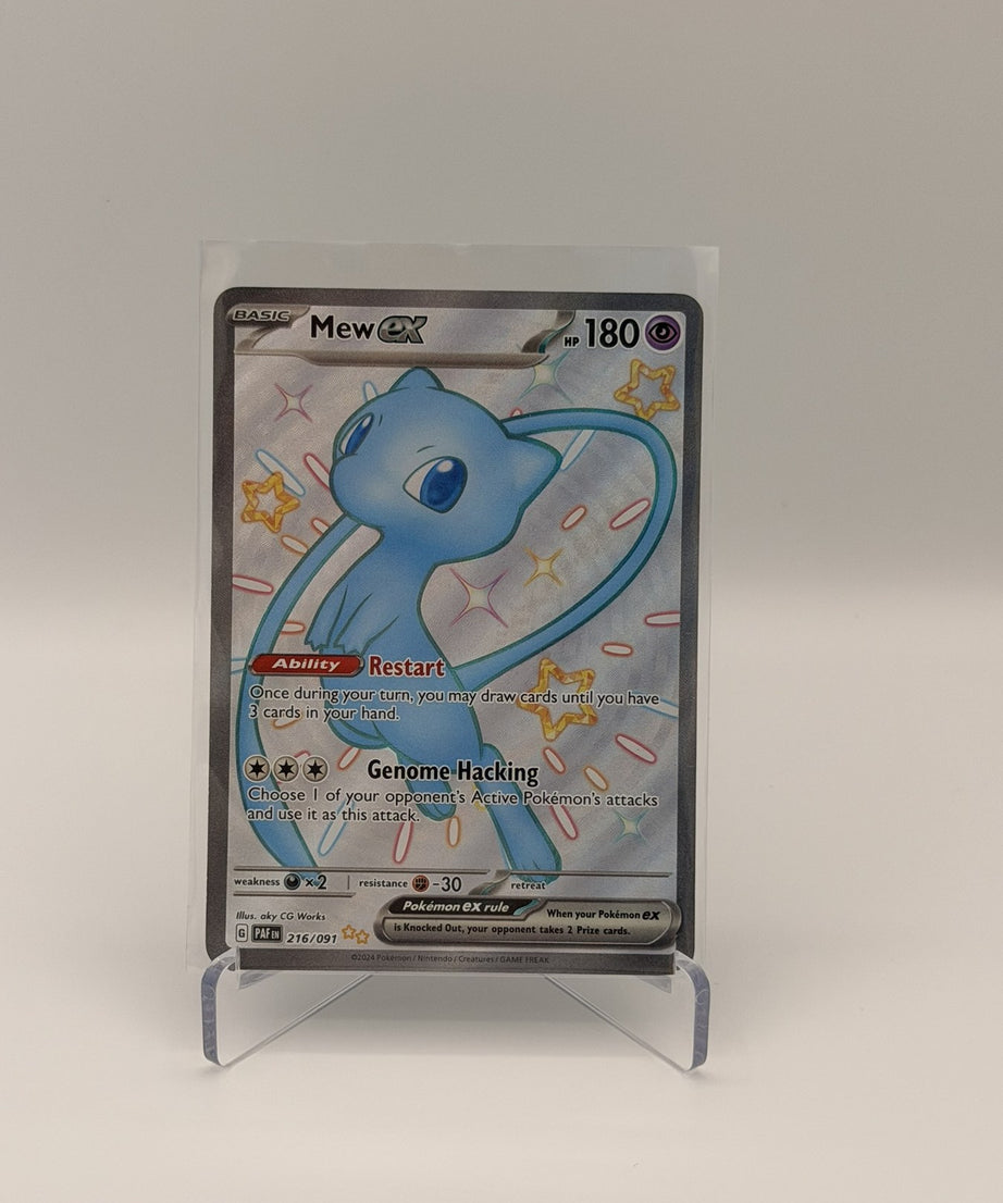 Mew ex — Paldean Fates #216/091 Special Illustration Rare (Raw, Near Mint)