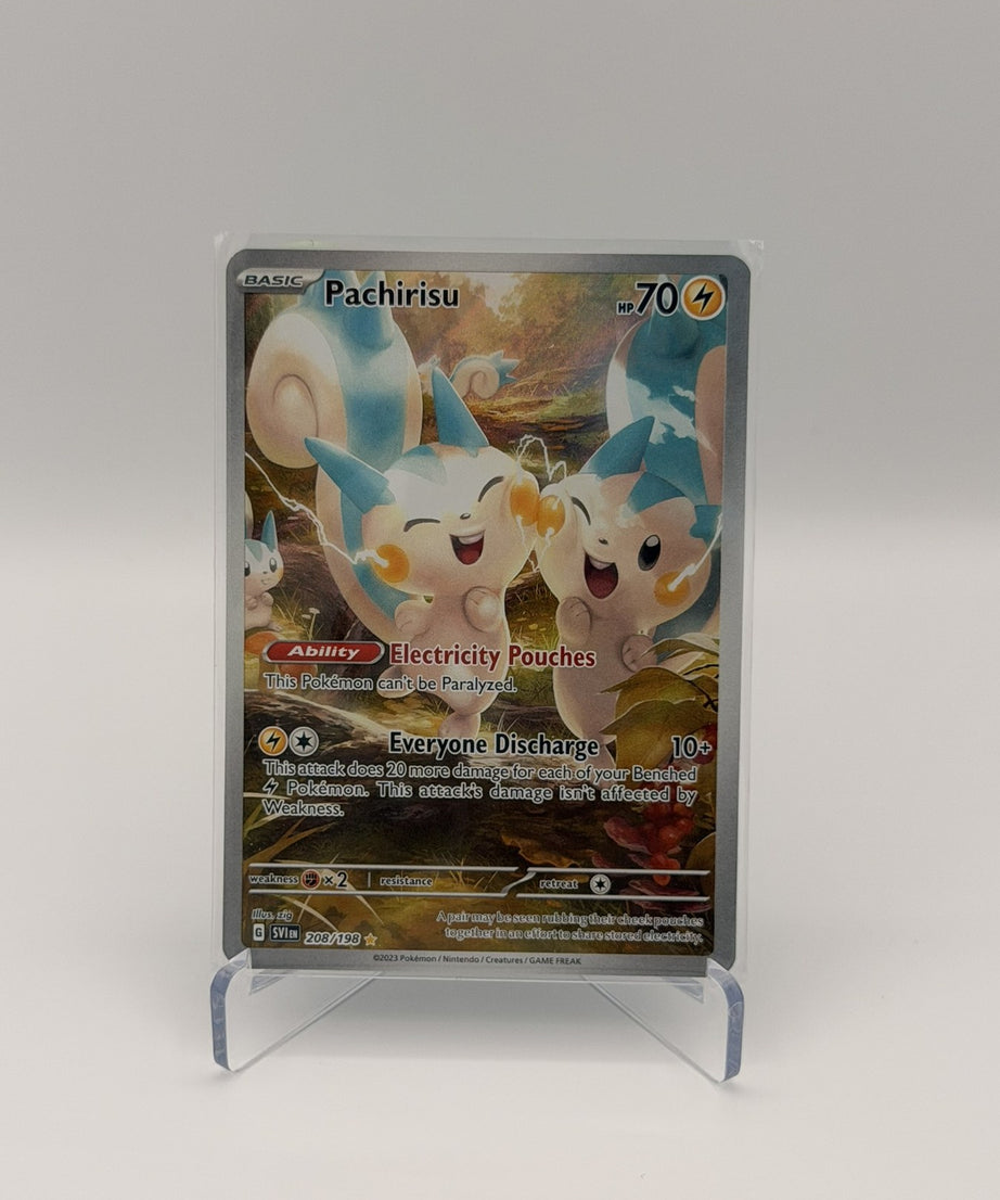 Pachirisu — Scarlet & Violet #208/198 Illustration Rare (Raw, Near Mint)