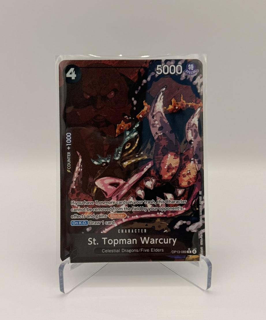 St. Topman Warcury — OP13-089 Alternate Art, Carrying On His Will (Raw, Near Mint)