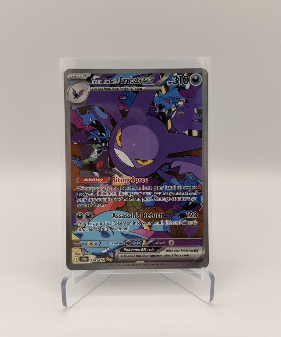 Team Rocket's Crobat ex — Destined Rivals #234/182 Special Illustration Rare (Raw, Near Mint)